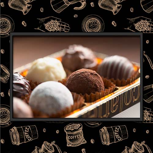 Quadrinho Decorativo - Cafeteria chocolate belga